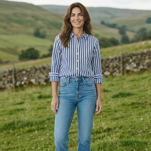 Load image into Gallery viewer, Robert Friedman Resy Blue Stripe Shirt
