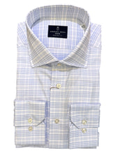 Load image into Gallery viewer, Emanuel Berg Checked Yoga Cotton Twill Light Blue

