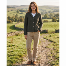 Load image into Gallery viewer, Gran Sasso Women Ribbed Cardigan Loden Green
