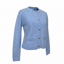 Load image into Gallery viewer, Sand Vusala Cropped Mohair Cardigan Light Blue
