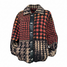 Load image into Gallery viewer, Aldo Martins Heavy Cardigan Jacket Abstract Houndstooth
