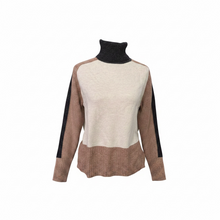 Load image into Gallery viewer, Aldo Martins Colorblock Turtleneck in Camel and Black
