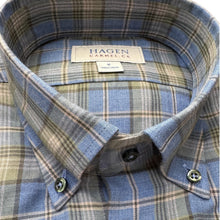 Load image into Gallery viewer, Hagen Sport Shirt Ocean Plaid
