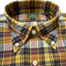 Load image into Gallery viewer, Sid Mashburn BD Sport Shirt Mustard/Navy/Brown Madras

