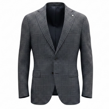 Load image into Gallery viewer, LBM Soft Wool Houndstooth Tweed Jacket Brown/Black
