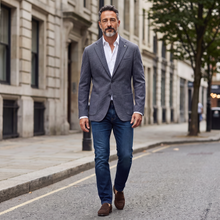 Load image into Gallery viewer, LBM Soft Wool Blend Jacket Slate Blue
