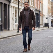Load image into Gallery viewer, Manto Buffalo Suede Overshirt w/Removable Bib
