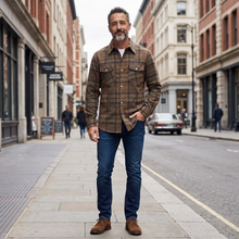 Load image into Gallery viewer, Manto Full Grain Printed Suede Overshirt

