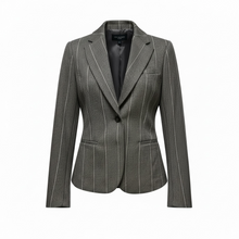 Load image into Gallery viewer, GoodMatch Stretch Blazer Olive Regimental Stripe
