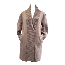 Load image into Gallery viewer, Rosso35 Boiled Wool Coat w/Knit Collar Natural
