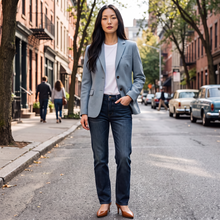 Load image into Gallery viewer, Rosso35 Boiled Wool Blazer Ice Blue
