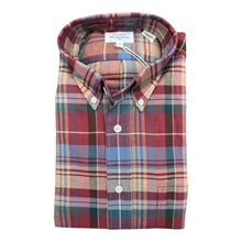 Load image into Gallery viewer, Hartford Cotton Flannel Shirt Copper/Brick Plaid
