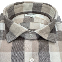 Load image into Gallery viewer, Hartford Cotton Flannel Shirt Camel/Brown Check
