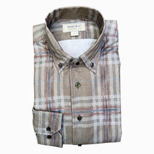 Load image into Gallery viewer, Hagen Sport Shirt Brown Pincord Plaid
