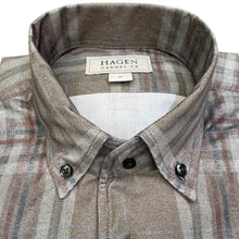 Load image into Gallery viewer, Hagen Sport Shirt Brown Pincord Plaid

