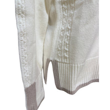 Load image into Gallery viewer, Anne Claire High Neck Bicolor w/Cable -White/Taupe
