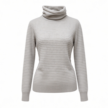 Load image into Gallery viewer, Anne Claire Striped Turtle Neck Sweater - Sand
