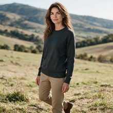 Load image into Gallery viewer, Arovescio Garment Dyed Merino Wool Crewneck Sweater Forest
