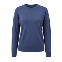 Load image into Gallery viewer, Arovescio Garment Dyed Merino Wool Crewneck Sweater Indigo
