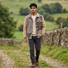 Load image into Gallery viewer, Bob Wool Overshirt/Jacket in Beige Patchwork
