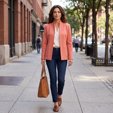 Load image into Gallery viewer, E&amp;F Shaped Jacket Solid Clementime
