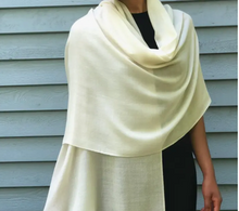 Load image into Gallery viewer, RI Thin Weave Solid Scarf Wool and Silk
