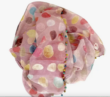 Load image into Gallery viewer, MRow Cotton Silk Scarf Dots
