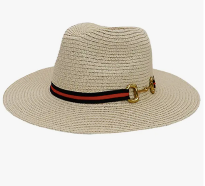 CZone Straw Rancher Hat W/Petite Horsebit Buckle
