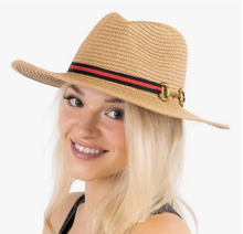 Load image into Gallery viewer, CZone Straw Rancher Hat W/Petite Horsebit Buckle
