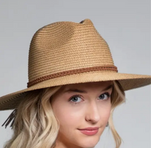 Load image into Gallery viewer, Neighbors Suede Braided Band Panama Hat
