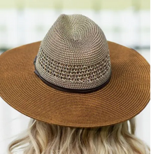 Load image into Gallery viewer, Neighbors Woven Panama Hat Brown
