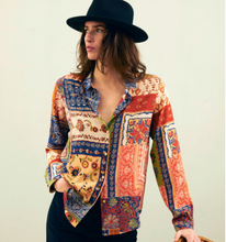 Load image into Gallery viewer, Momoni Meudon Shirt in Printed Crepe de Chine
