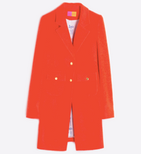Load image into Gallery viewer, Vilagallo Coat Lucia Orange Neon Wool Blend
