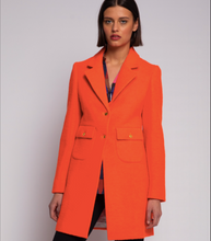 Load image into Gallery viewer, Vilagallo Coat Lucia Orange Neon Wool Blend
