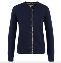 Load image into Gallery viewer, Barbour Women Pendle Cardigan Navy/Fawn

