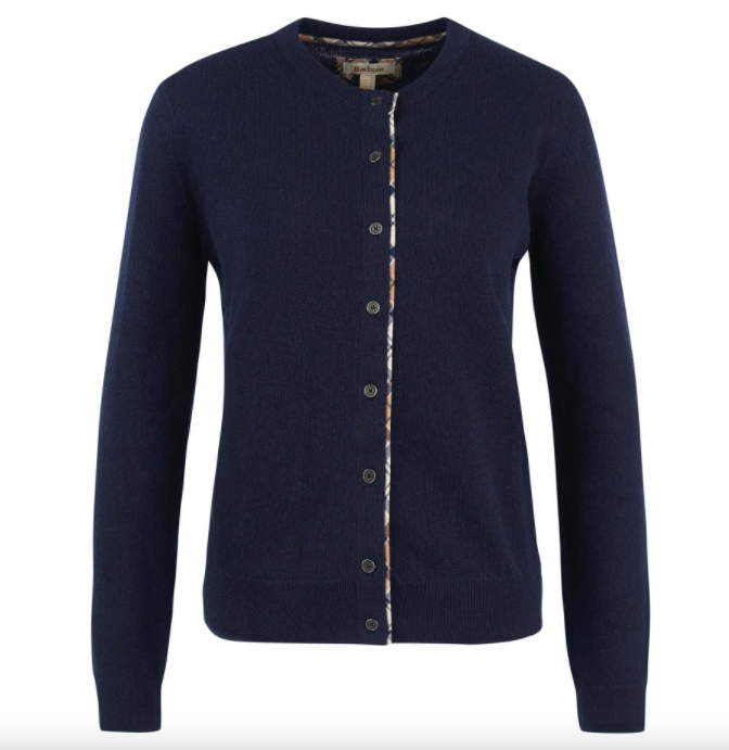 Barbour Women Pendle Cardigan Navy/Fawn