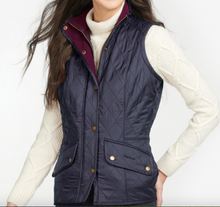 Load image into Gallery viewer, Barbour Women Cavalry Quilted Vest Navy

