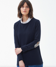 Load image into Gallery viewer, Barbour Women Pendle Crew Sweater Navy/Fawn
