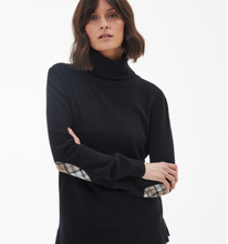 Load image into Gallery viewer, Barbour Women Pendle Turtleneck Sweater Black/Fawn
