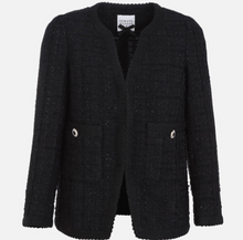 Load image into Gallery viewer, Edward Achour Iconic Long Tweed Jacket - Black
