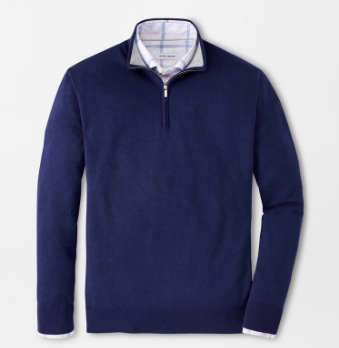 PETER MILLAR Whitaker 1/4 Zip Sweater Navy