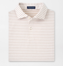 Load image into Gallery viewer, Peter Millar Albatross Pique Stripe Polo Sand
