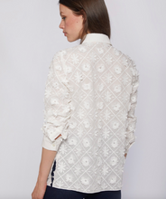 Load image into Gallery viewer, Vilagallo Shirt Nadine White Embroidered Flowers
