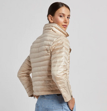 Load image into Gallery viewer, Adroit Roxane Down Filled Moto Jacket - Champagne
