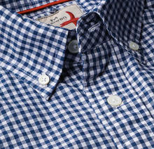 Load image into Gallery viewer, Relwen Shirt Gingham Neats Navy
