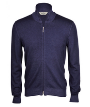 Load image into Gallery viewer, Gran Sasso Full Zip Vintage Wash Sweater Navy
