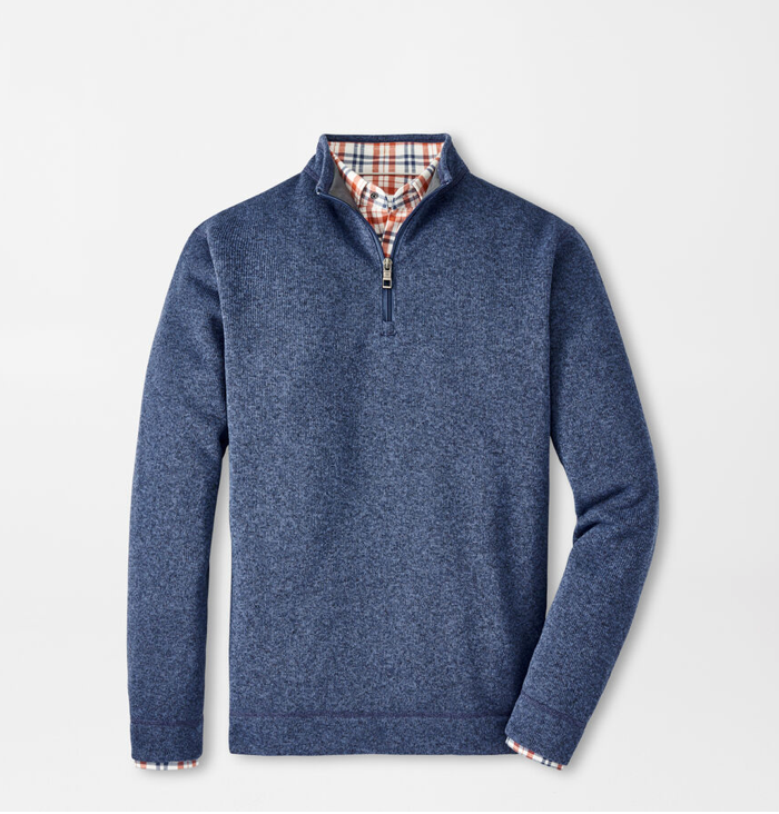 Peter Millar 1/4 Zip Crown Sweater Fleece Stardust