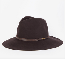 Load image into Gallery viewer, Barbour Hat Tack Fedora Chocolate
