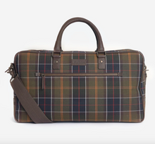 Load image into Gallery viewer, BARBOUR Tartan/Leather Holdall Travel Bag

