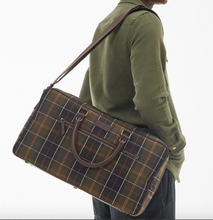 Load image into Gallery viewer, BARBOUR Tartan/Leather Holdall Travel Bag
